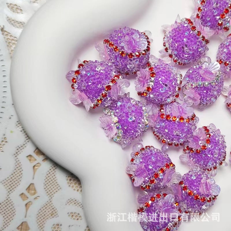 Wholesale 50PCS Straight Hole Three-dimensional Butterfly Beads